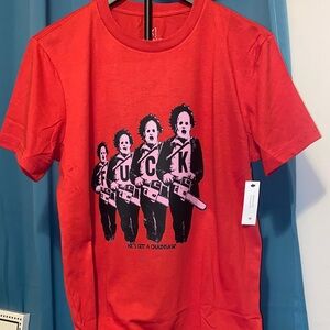 NWT!  LEATHERFACE- F*CK HE’S GOT A CHAINSAW tee